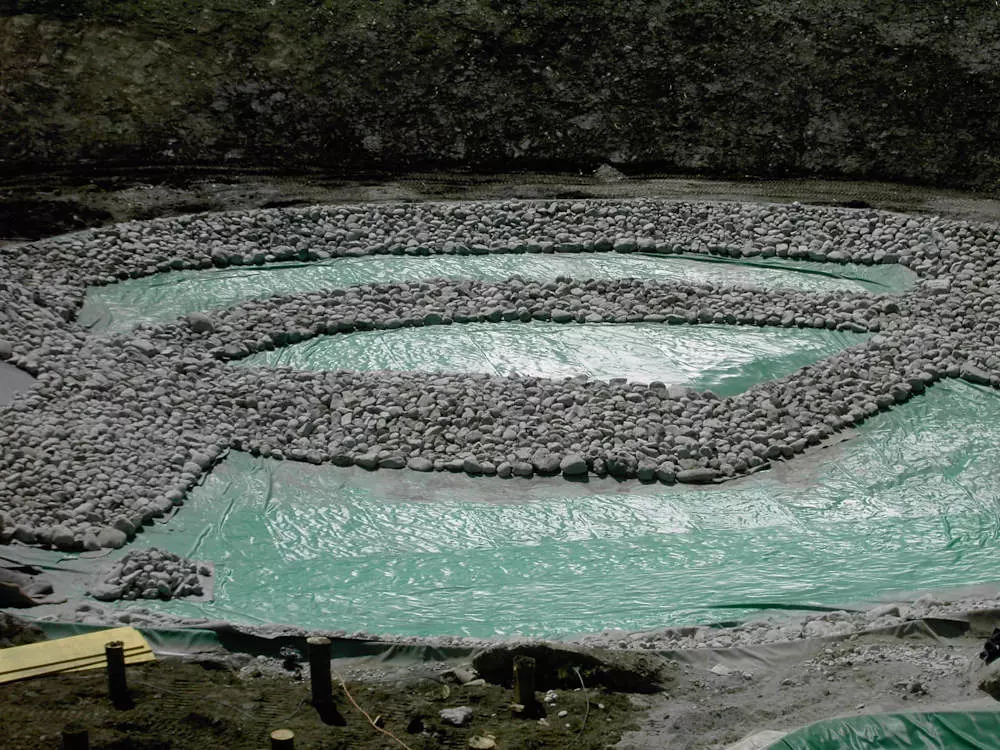 Schwimmteichfolie, Aushub, Steinmauer, Naturpool, Erdbau Leiblachtal