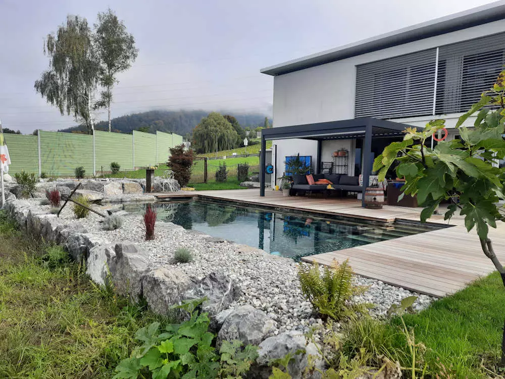 Schwimmteich und Naturpool im Leiblachtal, Schmid Erdbau Hörbranz