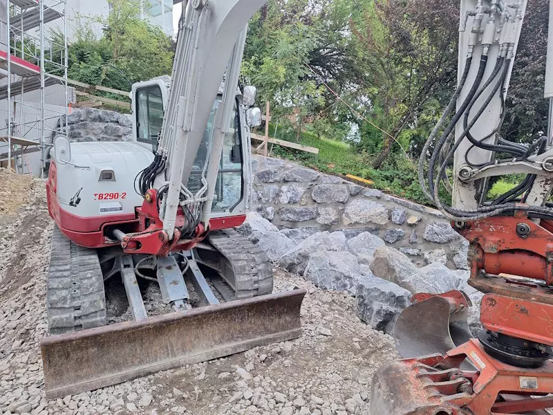 Natursteinmauern, Steinschlichtungen, Stabilisierung von Hängen und Böschungen, Schmid Erdbau Leiblachtal