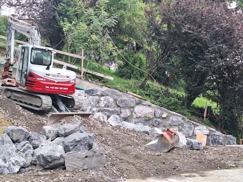 Natursteinmauern, Steinschlichtungen, Stabilisierung von Hängen und Böschungen, Schmid Erdbau Leiblachtal
