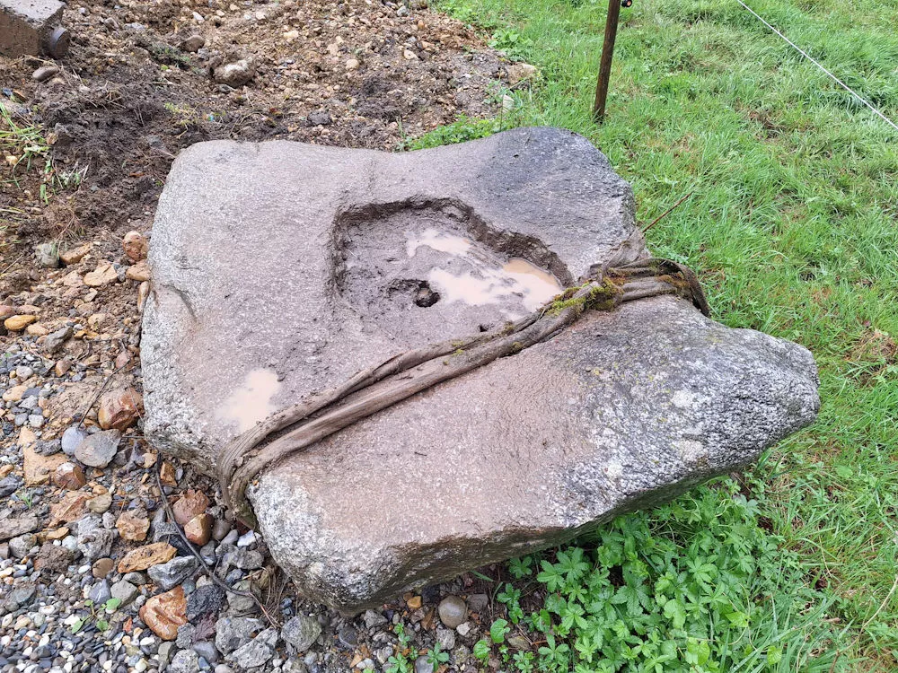 Quellstein seltener Stein für Bepflanzung geeignet, Schmid Erdbau, Erdbau Leiblachtal