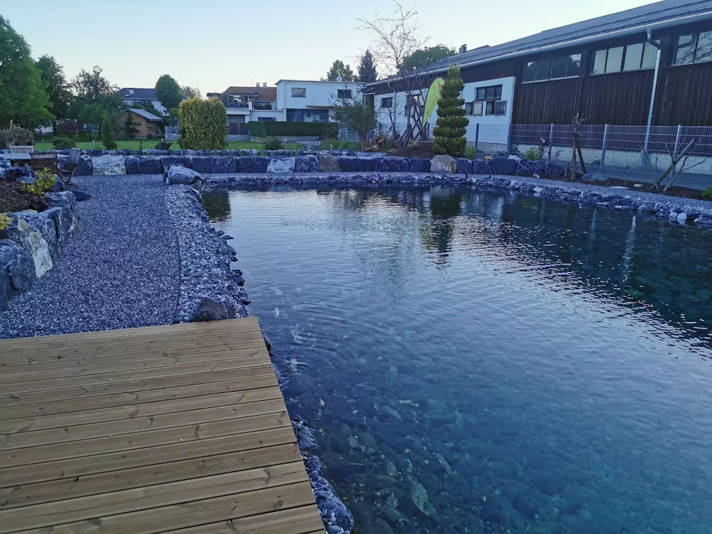 Schwimmteich in Hörbranz, Reitstall Hörbranz, Erdbau Leiblachtal